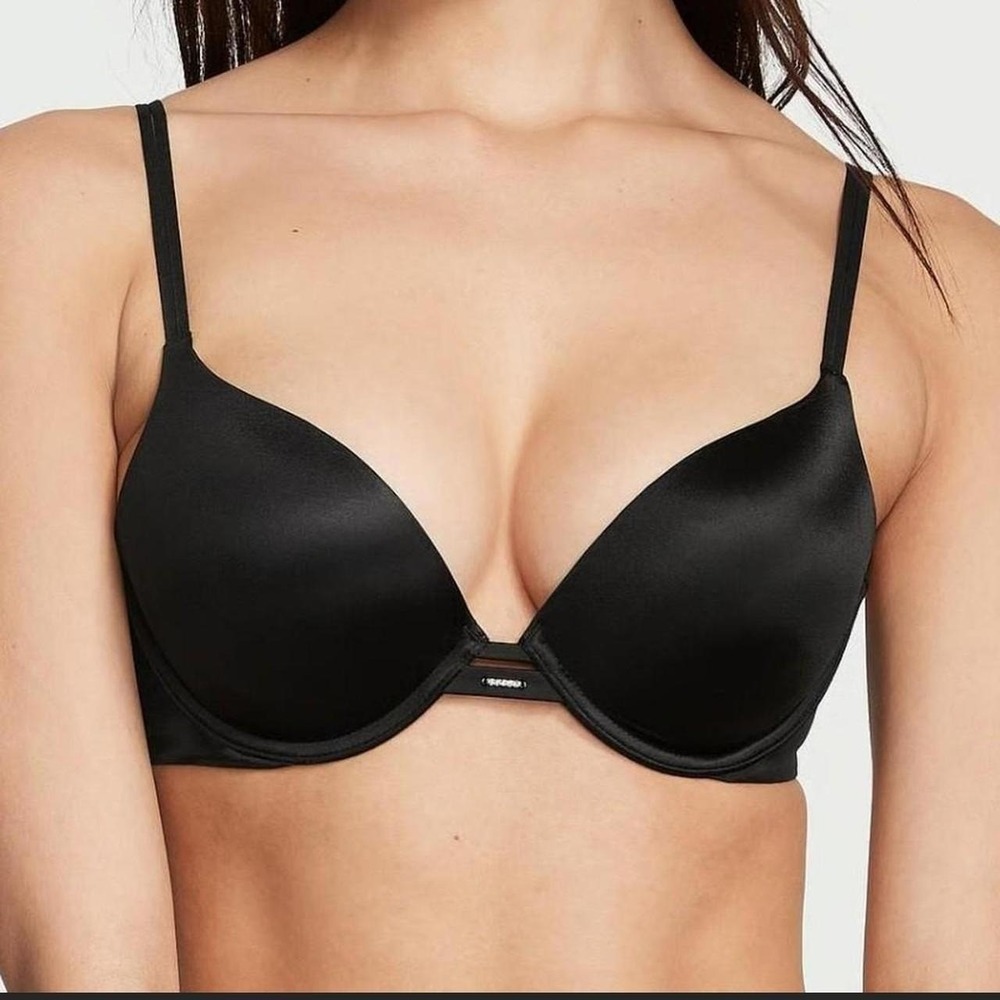 Victoria's Secret black satin push-up bra Brand new